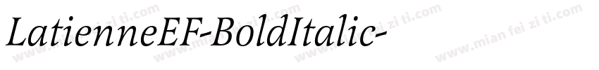 LatienneEF-BoldItalic字体转换