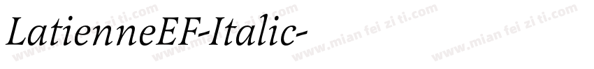 LatienneEF-Italic字体转换