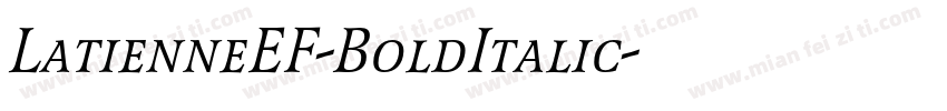 LatienneEF-BoldItalic字体转换