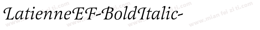 LatienneEF-BoldItalic字体转换
