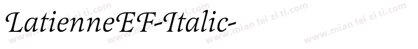 LatienneEF-Italic字体转换