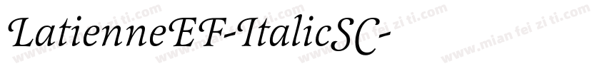 LatienneEF-ItalicSC字体转换