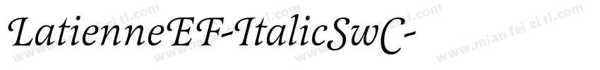 LatienneEF-ItalicSwC字体转换