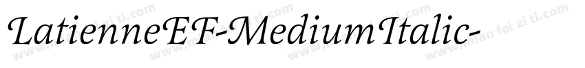 LatienneEF-MediumItalic字体转换