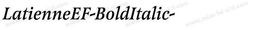 LatienneEF-BoldItalic字体转换