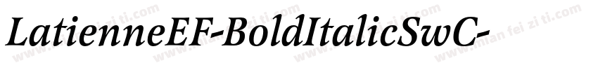 LatienneEF-BoldItalicSwC字体转换
