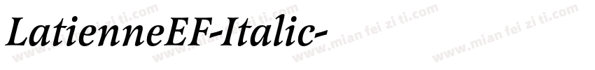 LatienneEF-Italic字体转换