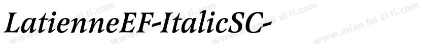 LatienneEF-ItalicSC字体转换
