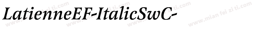 LatienneEF-ItalicSwC字体转换