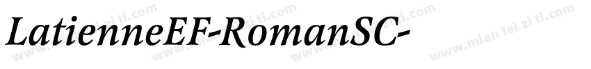 LatienneEF-RomanSC字体转换