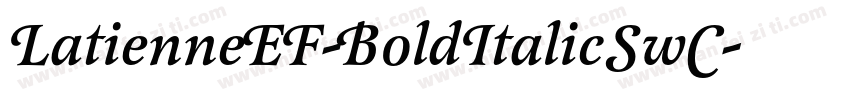 LatienneEF-BoldItalicSwC字体转换