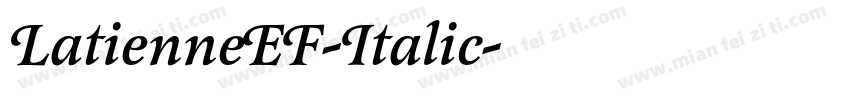 LatienneEF-Italic字体转换
