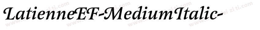 LatienneEF-MediumItalic字体转换