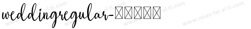 weddingregular字体转换