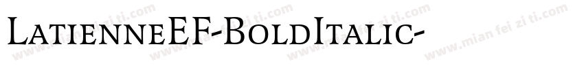LatienneEF-BoldItalic字体转换
