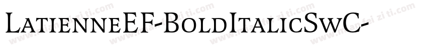 LatienneEF-BoldItalicSwC字体转换
