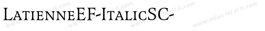 LatienneEF-ItalicSC字体转换