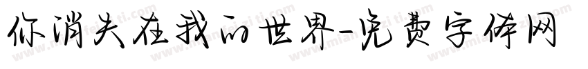 你消失在我的世界字体转换