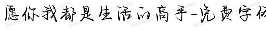 愿你我都是生活的高手字体转换
