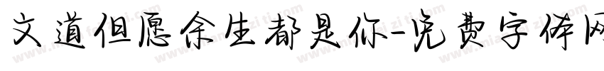 文道但愿余生都是你字体转换