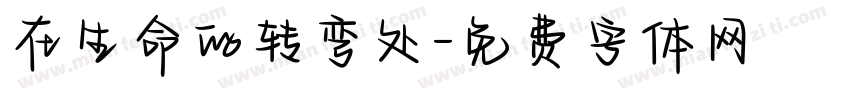 在生命的转弯处字体转换