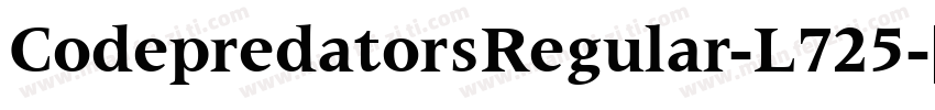 CodepredatorsRegular-L725字体转换