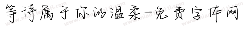等待属于你的温柔字体转换