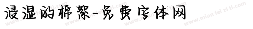 浸湿的棉絮字体转换