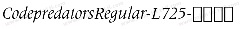 CodepredatorsRegular-L725字体转换