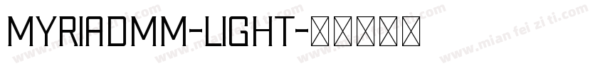 MyriadMM-Light字体转换