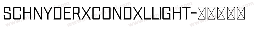SchnyderXCondXLLight字体转换