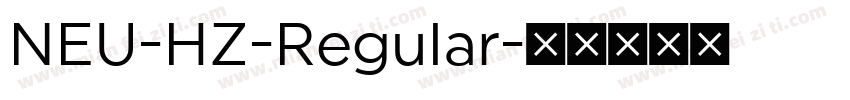 NEU-HZ-Regular字体转换