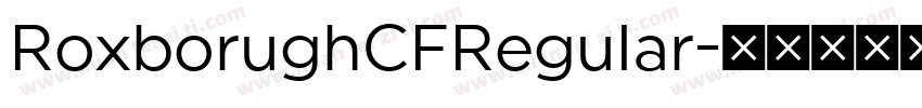 RoxborughCFRegular字体转换