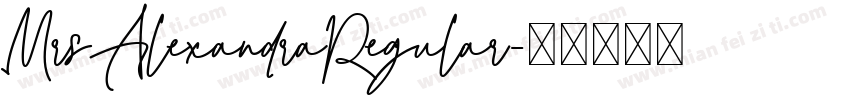 MrsAlexandraRegular字体转换