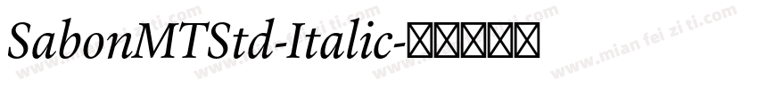 SabonMTStd-Italic字体转换