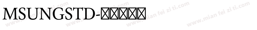 MSUNGSTD字体转换