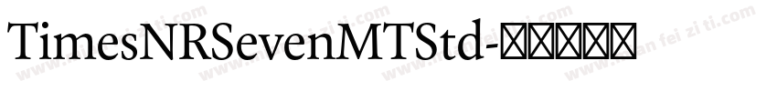 TimesNRSevenMTStd字体转换