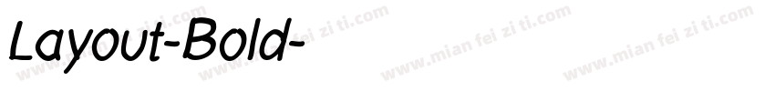 Layout-Bold字体转换