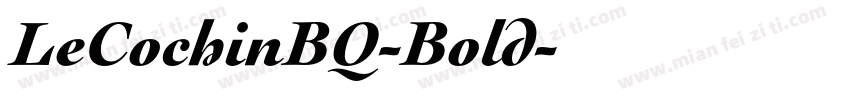 LeCochinBQ-Bold字体转换