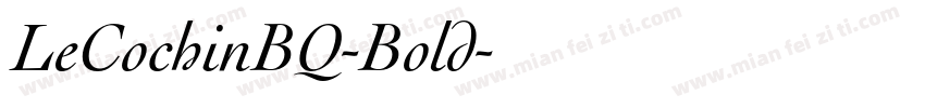 LeCochinBQ-Bold字体转换