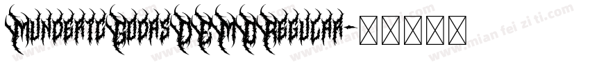 MundericGodasDEMORegular字体转换
