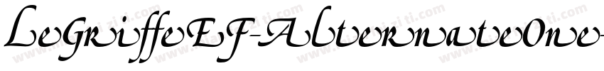 LeGriffeEF-AlternateOne字体转换