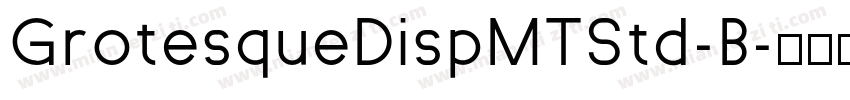 GrotesqueDispMTStd-B字体转换