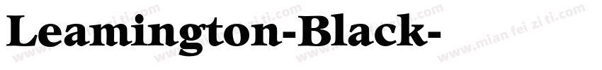 Leamington-Black字体转换