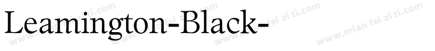 Leamington-Black字体转换