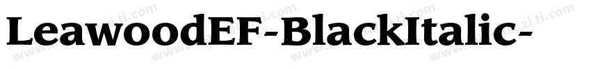 LeawoodEF-BlackItalic字体转换