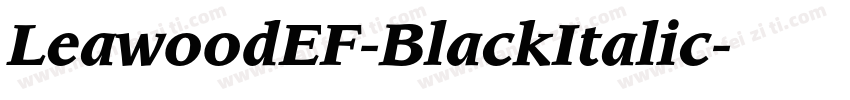 LeawoodEF-BlackItalic字体转换