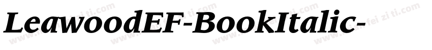 LeawoodEF-BookItalic字体转换