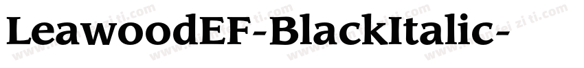 LeawoodEF-BlackItalic字体转换