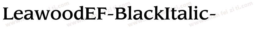 LeawoodEF-BlackItalic字体转换